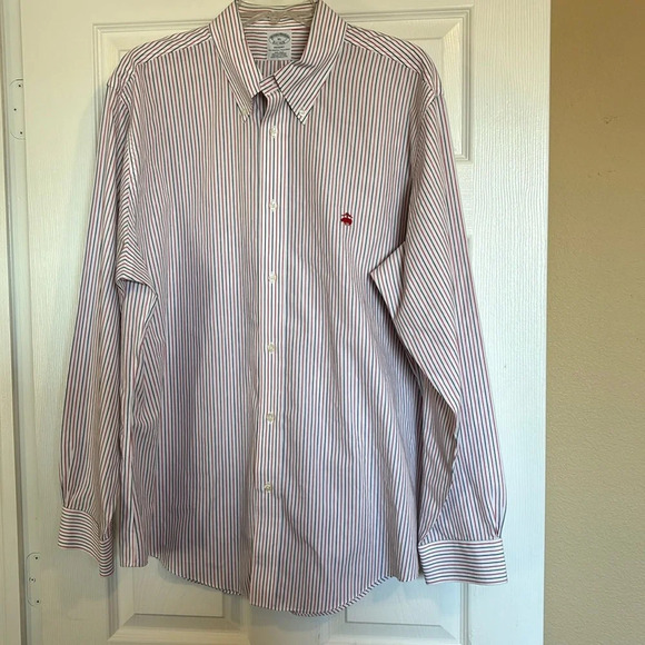 Brooks Brothers Other - Brooks Brothers Regent men’s white striped long sleeve button down shirt size XL